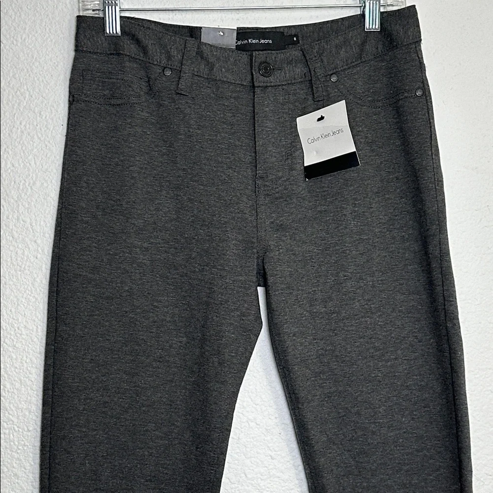 Calvin Klein Knit Jegging Stretch Pants Gray Woman’s 8‎ Pant Work Office NWT